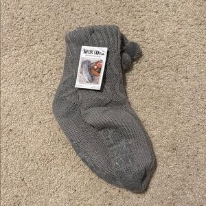 Muk Luks Gray Thermal Knit Socks